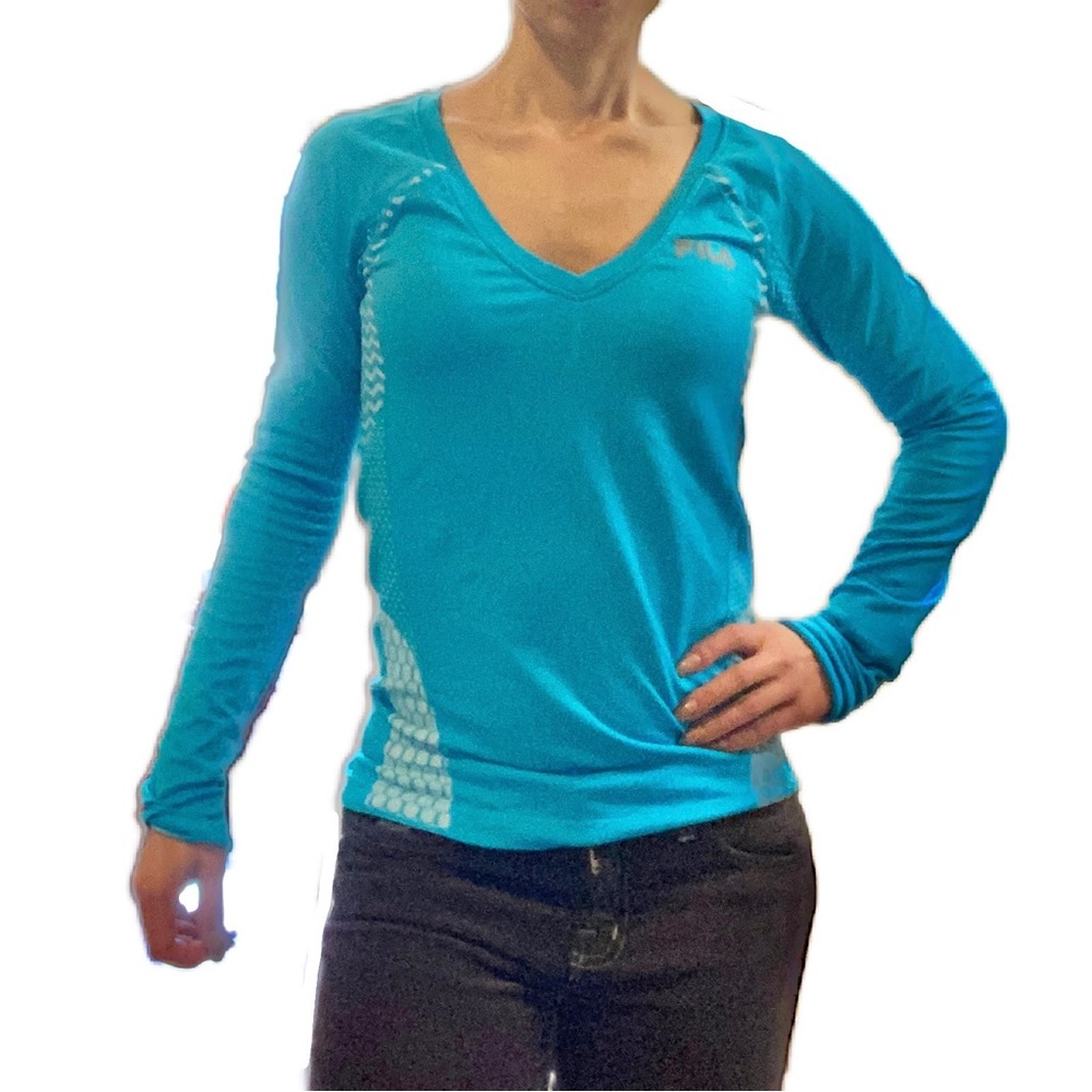 Women’s Fila Performance Turquoise blue athletic top